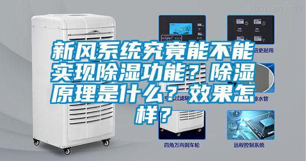 新風(fēng)系統(tǒng)究竟能不能實(shí)現(xiàn)除濕功能?除濕原理是什么?效果怎樣?
