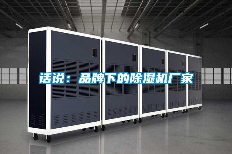 話說:品牌下的除濕機廠家