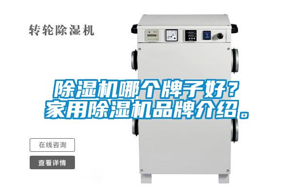 除濕機哪個牌子好?家用除濕機品牌介紹。