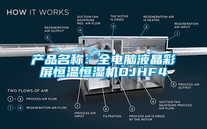 產品名稱：全電腦液晶彩屏恒溫恒濕機DJHF4