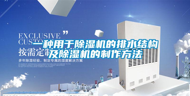 一種用于除濕機的排水結構及除濕機的制作方法