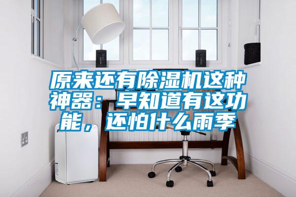 原來還有除濕機這種神器：早知道有這功能，還怕什么雨季