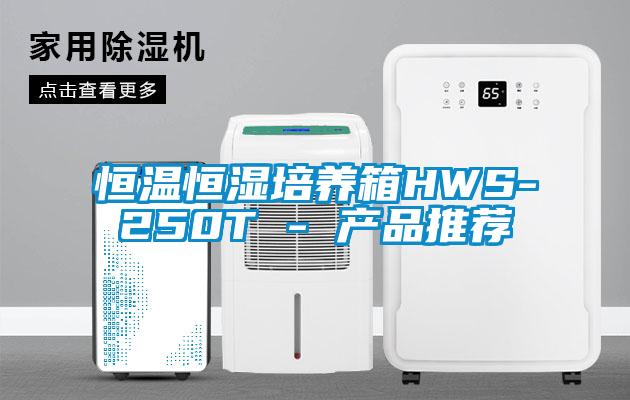 恒溫恒濕培養箱HWS-250T - 產品推薦