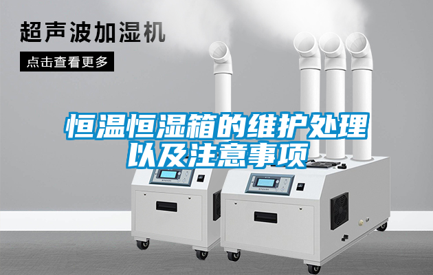 恒溫恒濕箱的維護處理以及注意事項