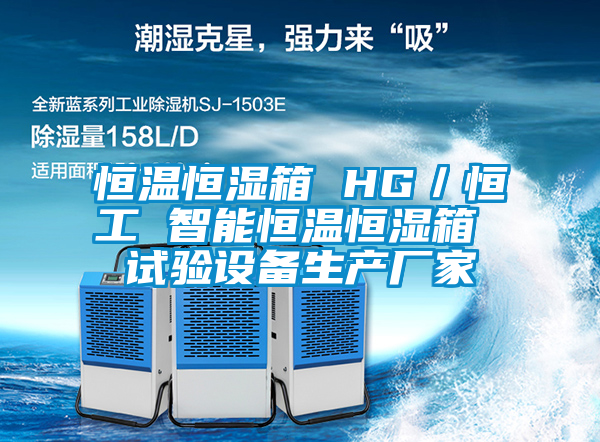 恒溫恒濕箱 HG/恒工 智能恒溫恒濕箱 試驗設備生產廠家