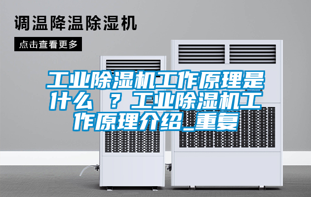 工業(yè)除濕機工作原理是什么 ？工業(yè)除濕機工作原理介紹_重復