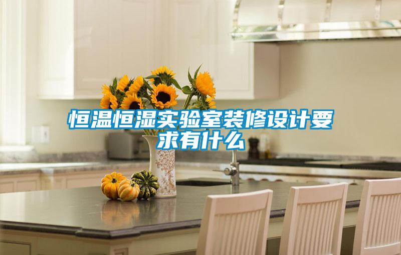 恒溫恒濕實驗室裝修設計要求有什么
