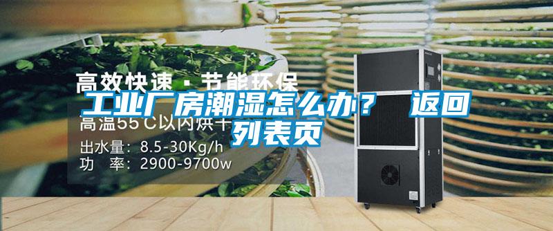 工業(yè)廠房潮濕怎么辦? 返回列表頁