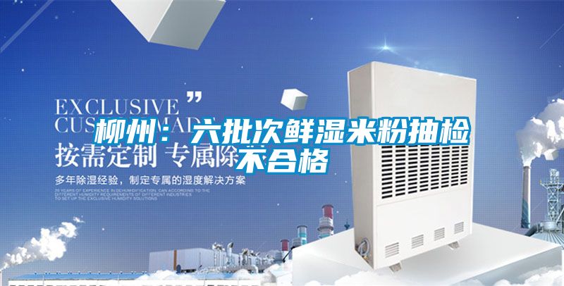 柳州:六批次鮮濕米粉抽檢不合格