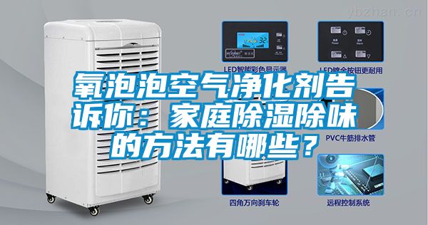 氧泡泡空氣凈化劑告訴你：家庭除濕除味的方法有哪些？