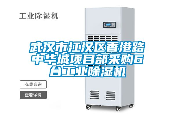 武漢市江漢區香港路中華城項目部采購6臺工業除濕機