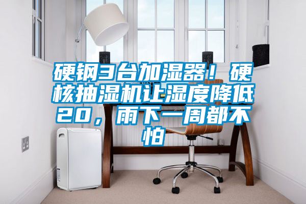 硬鋼3臺加濕器！硬核抽濕機讓濕度降低20，雨下一周都不怕