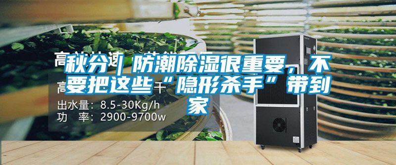 秋分｜防潮除濕很重要，不要把這些“隱形殺手”帶到家