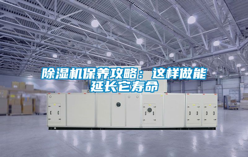 除濕機保養攻略：這樣做能延長它壽命