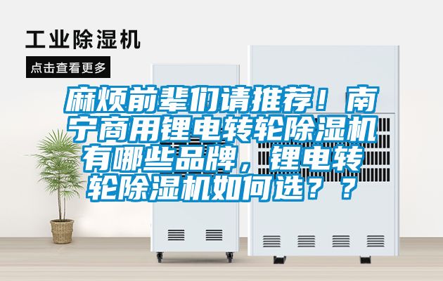 麻煩前輩們請推薦！南寧商用鋰電轉輪除濕機有哪些品牌，鋰電轉輪除濕機如何選？？